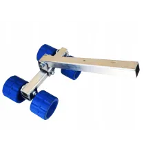 [ZESTAW] - Rolka boczna GUMOWA x4 + mocowanie | NIEBIESKIE