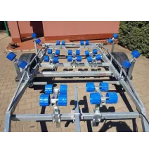 [ZESTAW] - Rolka boczna GUMOWA x2 + mocowanie | NIEBIESKIE