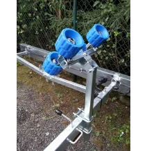 [ZESTAW] - Rolka boczna GUMOWA x2 + mocowanie | NIEBIESKIE