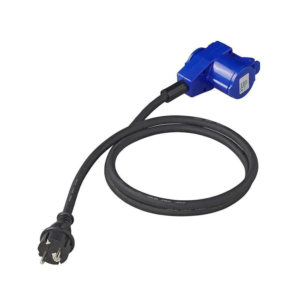 Adapter - kabel 150cm z gniazdem CEE / 230V | KĄTOWY