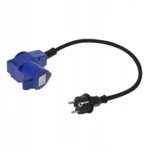 Adapter - kabel 40cm z gniazdem CEE / 230V | KĄTOWY