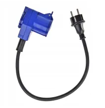 Adapter - kabel 40cm z gniazdem CEE / 230V | KĄTOWY
