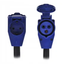 Adapter - kabel 40cm z gniazdem CEE / 230V | KĄTOWY