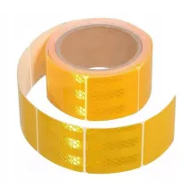 Taśma odblaskowa - dzielona ŻÓŁTA - 1m (19 segmentów)