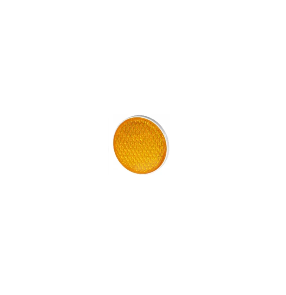 Odblask - okrągły ze śrubką | ŻÓŁTY