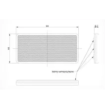 Odblask - prostokątny samoprzylepny | CZERWONY