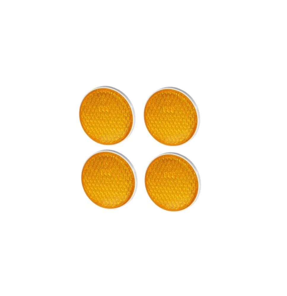 [ZESTAW] - 4 x Odblask okrągły - Żółty