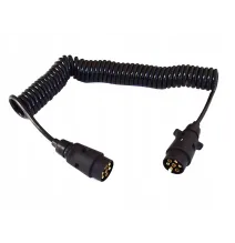 Przewód spiralny - wtyczka/wtyczka | 7pin 12V 5m (E1219)