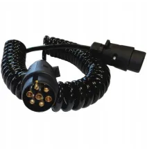 Przewód spiralny - wtyczka/wtyczka | 7pin 12V 5m (E1219)