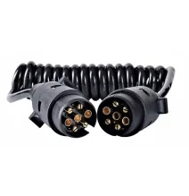Przewód spiralny - wtyczka/wtyczka | 7pin 12V 5m (E1219)