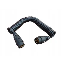 Przewód spiralny - wtyczka/wtyczka | 7pin 12V 5m (E1219)