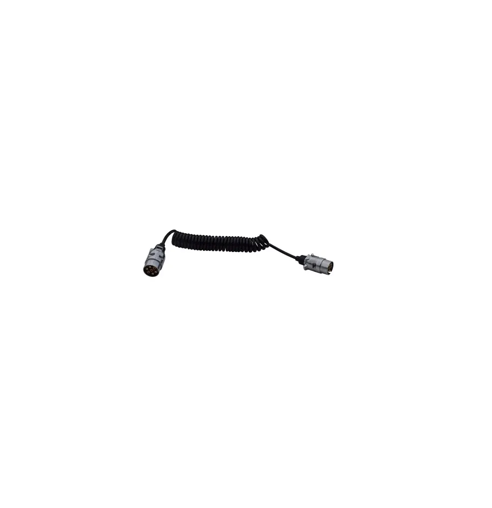 Przewód spiralny - wtyczka/wtyczka | 7pin metalowy 12V 3m (GMP)