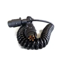 Przewód spiralny - wtyczka/wtyczka | 7pin 12V 5m (E1219)