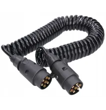 Przewód spiralny - wtyczka/wtyczka | 7pin 12V 5m (E1219)