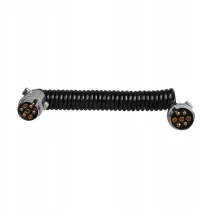 Przewód spiralny - wtyczka/wtyczka | 7pin metalowy 12V 3m (GMP)