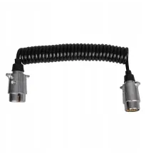 Przewód spiralny - wtyczka/wtyczka | 7pin metalowy 12V 3m (GMP)
