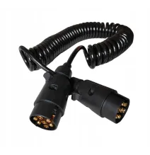 Przewód spiralny - wtyczka/wtyczka | 7pin metalowy 12V 3m (GMP)