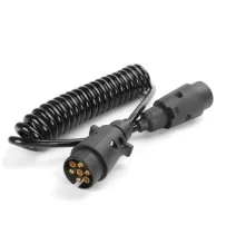 Przewód spiralny - wtyczka/wtyczka | 7pin plastikowy 12V 3m (GMP)