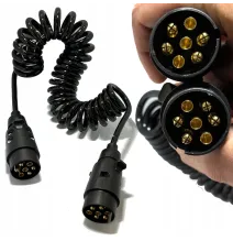 Przewód spiralny - wtyczka/wtyczka | 7pin plastikowy 12V 3m (GMP)