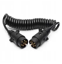 Przewód spiralny - wtyczka/wtyczka | 7pin plastikowy 12V 3m (GMP)