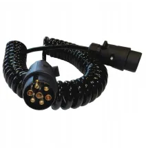 Przewód spiralny - wtyczka/wtyczka | 7pin plastikowy 12V 3m (GMP)