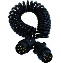 Przewód spiralny - wtyczka/wtyczka | 7pin plastikowy 12V 3m (GMP)