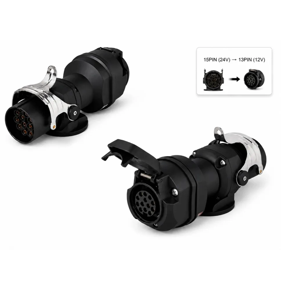 Adapter - ciężarowy 15 pin (24V) na 13 pin (12V)