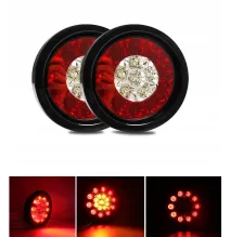 Komplet 2 lamp tylnych - GMP OKRĄGŁE - lampy tylne zespolone CZARNE