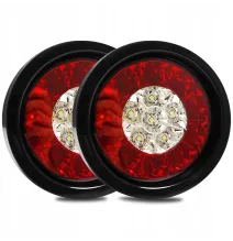 Komplet 2 lamp tylnych - GMP OKRĄGŁE - lampy tylne zespolone CZARNE