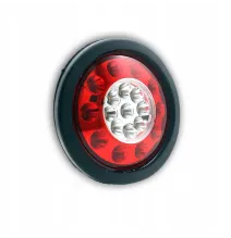 Komplet 2 lamp tylnych - GMP OKRĄGŁE - lampy tylne zespolone CZARNE