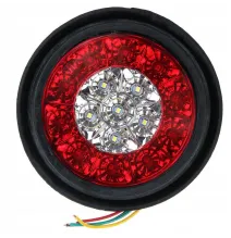 Komplet 2 lamp tylnych - GMP OKRĄGŁE - lampy tylne zespolone CZARNE