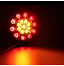 Komplet 2 lamp tylnych - GMP OKRĄGŁE - lampy tylne zespolone CZARNE