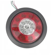 Komplet 2 lamp tylnych - GMP OKRĄGŁE - lampy tylne zespolone CZARNE