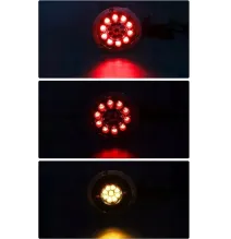 Komplet 2 lamp tylnych - GMP OKRĄGŁE - lampy tylne zespolone CZARNE