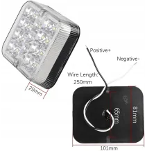 [ZESTAW] - Lampy kwadratowe china LED (COF + PM)