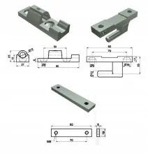 [ZESTAW] - Komplet zawiasu L-90 (Podkłada + cz. męska + cz. żeńska)