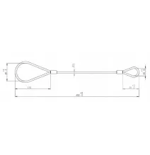 Linka zrywu - zrywka stalowa w oplocie 40cm - zabezpieczająca