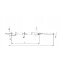 Linka hamulcowa AL-KO - gwint - AG01430 | Pancerz: 1430 mm