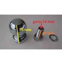 [ZESTAW] - Kula gwint WEW - fi20 + śruba M20 + podkładka M20