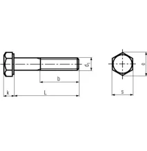 [ZESTAW] - Śruba M16x100 + nakrętka (twardość: 10.9)