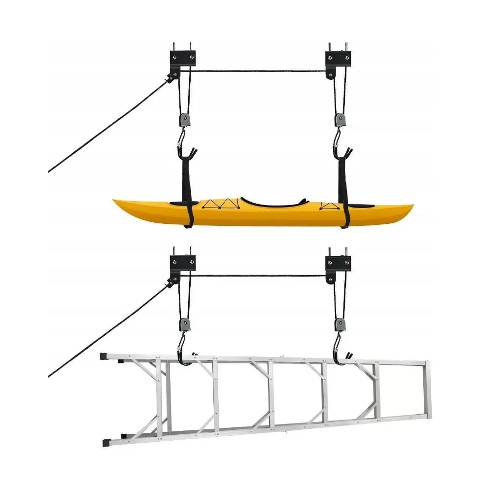 Sufitowy wieszak - 57kg -  na kajak, rower WZMOCNIONY