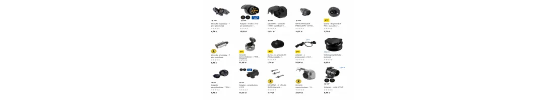 Wtyczka przyczepy, adapter do przyczepy, gniazdo przyczepki